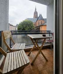 Balkonblick im Regen